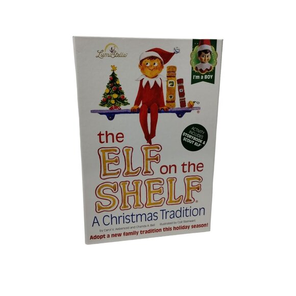 Elf on the Shelf Scout Doll White Boy and Book Christmas Tradition LumiStella - Picture 2 of 8
